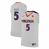 Virginia Cavaliers 5 Kyle Guy White College Basketball Jersey Dzhi,baseball caps,new era cap wholesale,wholesale hats